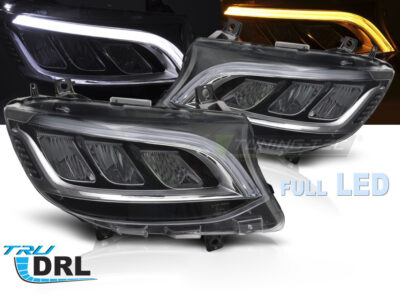 Fari Anteriori Full LED Cromati con Luci Diurne per Mercedes Sprinter 18-23