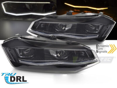 Fari Anteriori LED Sequenziali Argento per Volkswagen POLO VI (2017-2021)