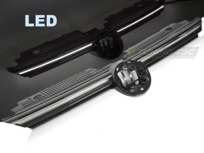 Griglia Con LED Sport Nero Lucido Con Linea Argento per Volkswagen Golf VIII