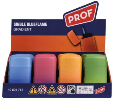 Accendini ricaricabili antivento colori sfumati set 20 pezzi accendigas da tasca