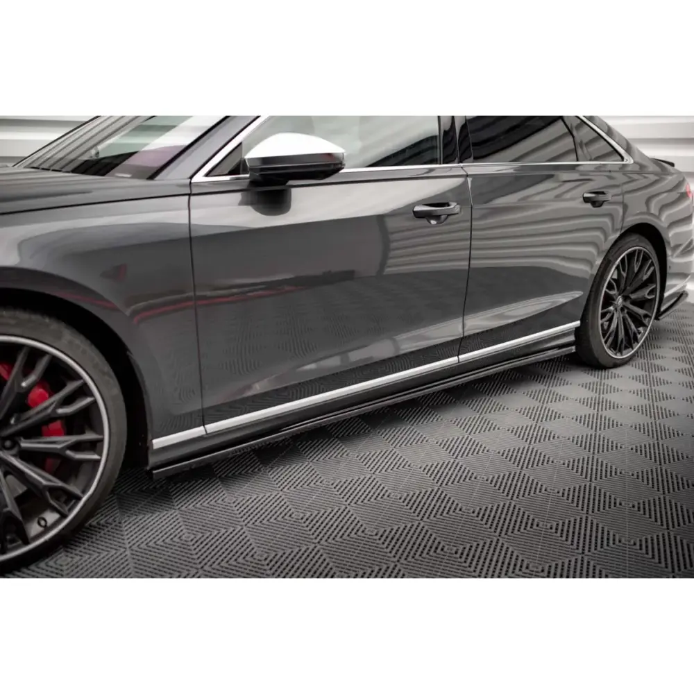 Additivi Minigonne Laterali Posteriori Neri per Audi S8 D5 dal 2019