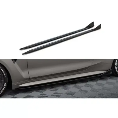 Additivi Versione 3 per Minigonne Tipo CSL BMW M4 G82 dal 2021 Nero Lucido