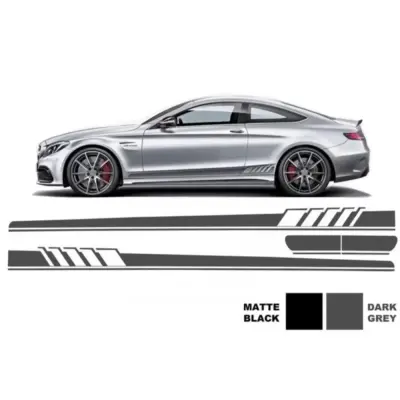 Adesivi Laterali Vinile Grigio Scuro per Mercedes Classe C C205 A205 (2014-)