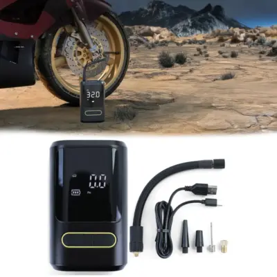 Akku Kompressor Pompa Aria con Display Powerbank Taschenlampe Universale