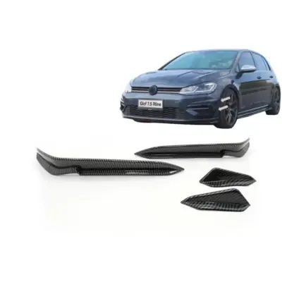 Alette Laterali Paraurti Anteriore Effetto Carbonio per VW Golf 7.5 R 2017-2020