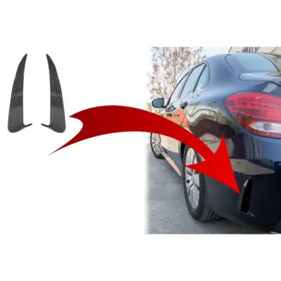 Alette Laterali Paraurti Posteriore Carbonio per Mercedes Classe C W205 2014-2020