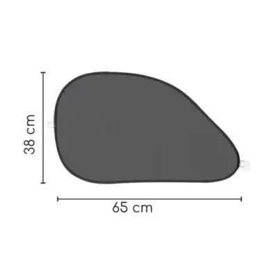 Alette parasole laterali trapezio nere tendine oscuranti auto 65x38 cm