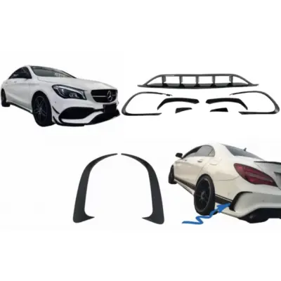 Alette Paraurti Anteriore e Posteriore Nere Mercedes CLA W117 Facelift 2016-2018