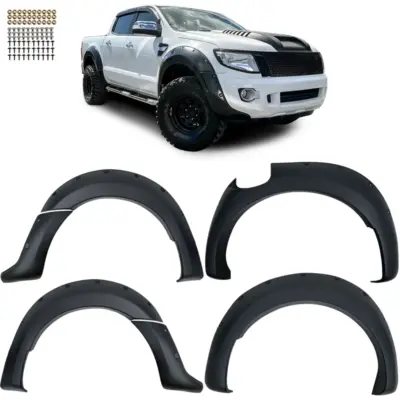 Allargamento Passaruota Set BIG per Ford Ranger T6 (2012-2015) 6 Pezzi 4,5 cm