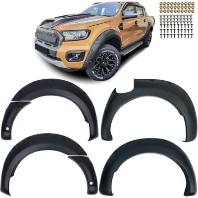 Allargamento Passaruota Set BIG per Ford Ranger T8 (2019-2022) 6 Pezzi Opaco