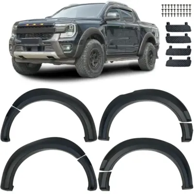 Allargamento Passaruota Set BIG per Ford Ranger T9 (2023) 6 Pezzi Opaco Nero