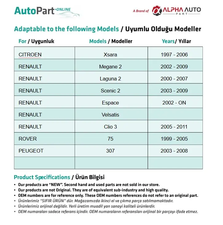 Alzacristallo Puleggia Sinistra Anteriore per Citroen Xsara