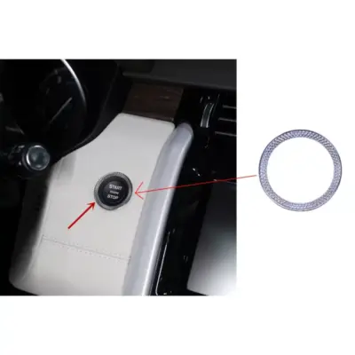 Anello Cromato Cornice Pulsante Avvio per Land Rover Discovery 5 L462 2017
