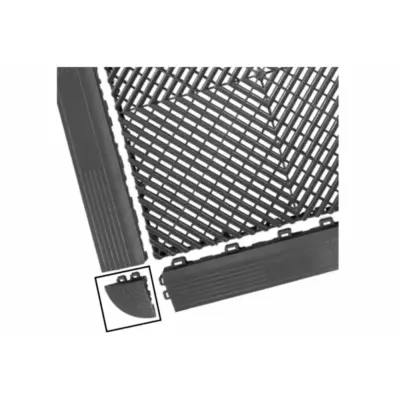 Angolo per Piastrelle Pavimento Garage Modulari Grigio Scuro