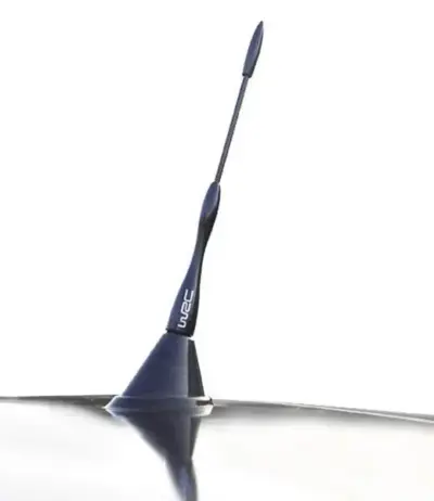 Antenna auto in alluminio nera accessorio ricambio veicolo ricercabile