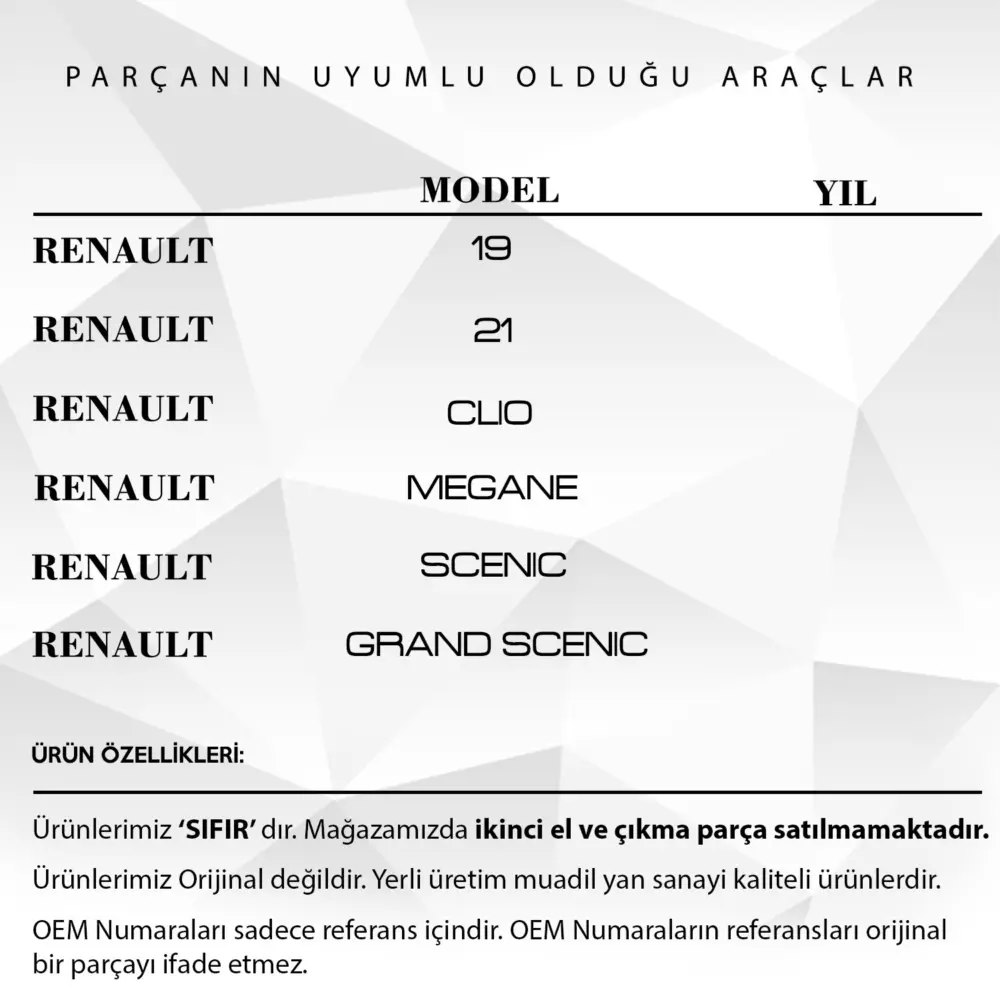 Antenna Tetto 60cm per Renault Megane, Clio, 19 e Dacia Logan
