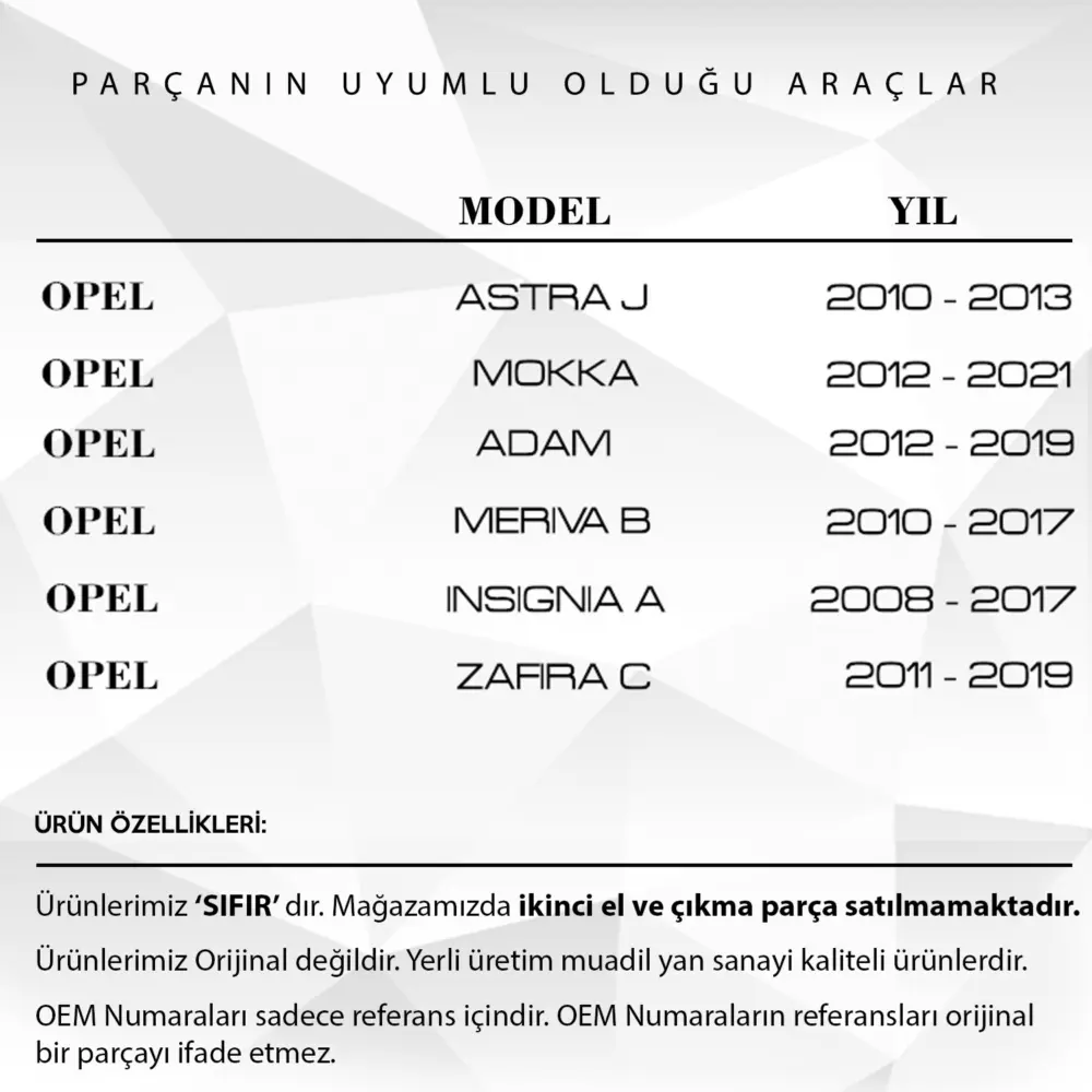 Antenna Tetto per Chevrolet Cruze, Opel Astra J, Mokka