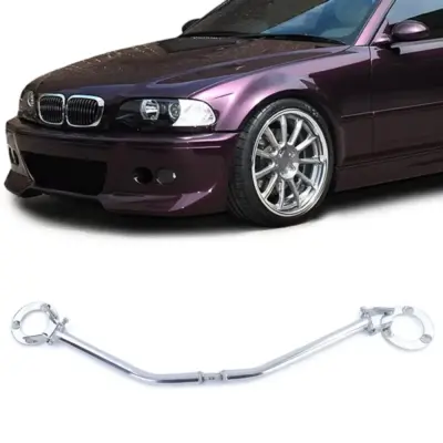 Barra Rinforzo Anteriore in Alluminio 3 Pezzi Lucida per BMW Serie 3 E46 316