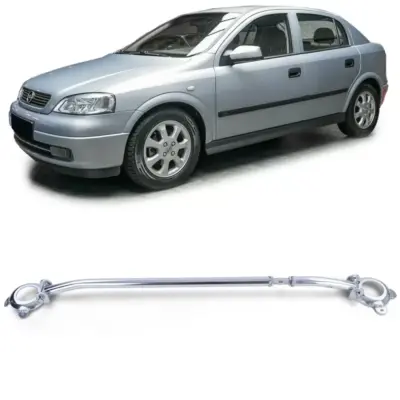 Barra Rinforzo Anteriore in Alluminio Lucido per Opel Astra G 1998-2004