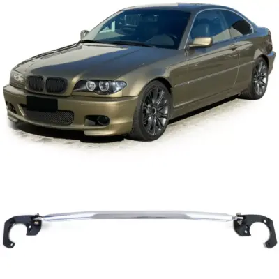 Barra Rinforzo Regolabile Alluminio Anteriore per BMW E46 320i 323i 325i 328i