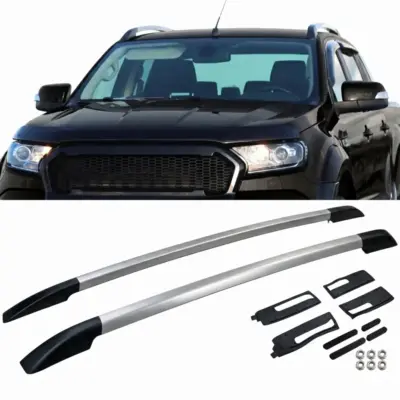 Barre Longitudinali in Alluminio Argento per Ford Ranger T6 T7 T8 2012-2022