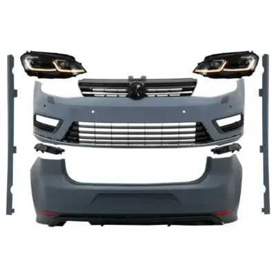 Body Kit Completo con Fari LED Dinamici R-line per VW Golf 7 Vii 2012-2017