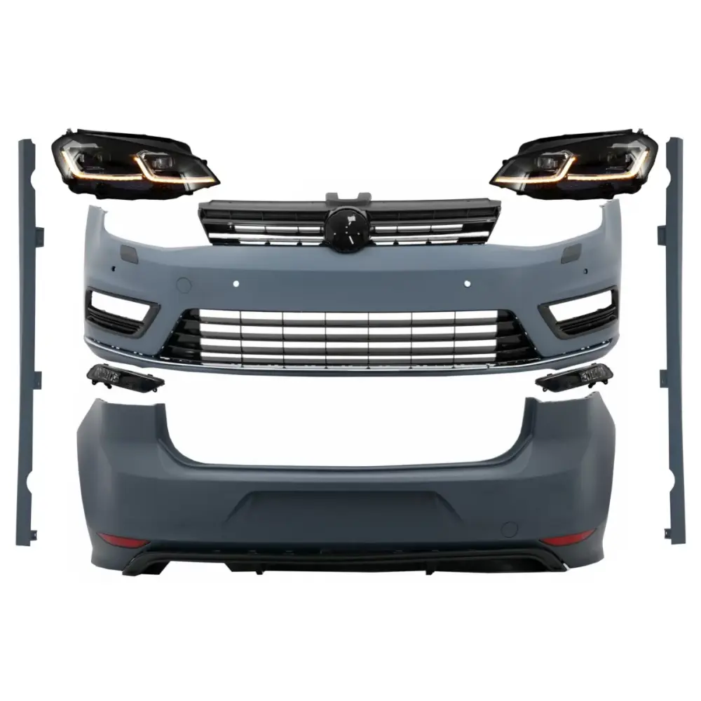 Body Kit Completo con Fari LED Dinamici R-line per VW Golf 7 Vii 2012-2017