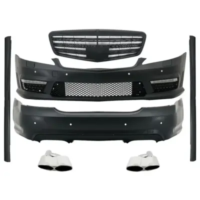 Body Kit Completo con Griglia Anteriore Nera e Terminali Scarico per Mercedes
