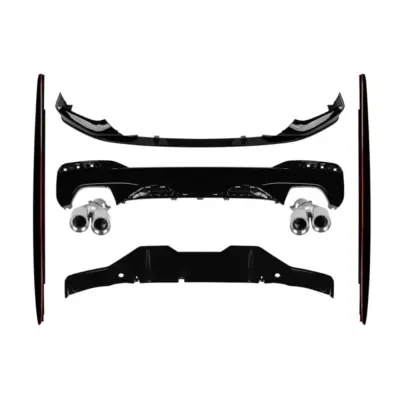 Body Kit con Diffusore e Terminali Cromati per BMW Serie 5 G30 2017-2020