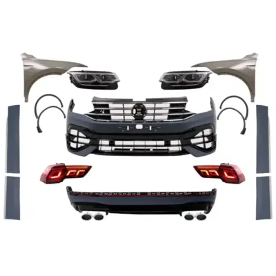 Body Kit Paraurti Anteriore Conversione R Design per VW Tiguan Ii ad Bw