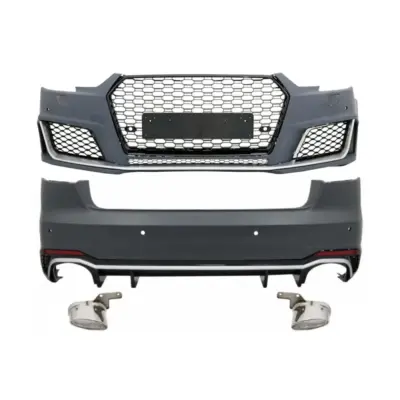 Body Kit Paraurti Posteriore con Diffusore RS4 Audi A4 B9 8W 2016-2018