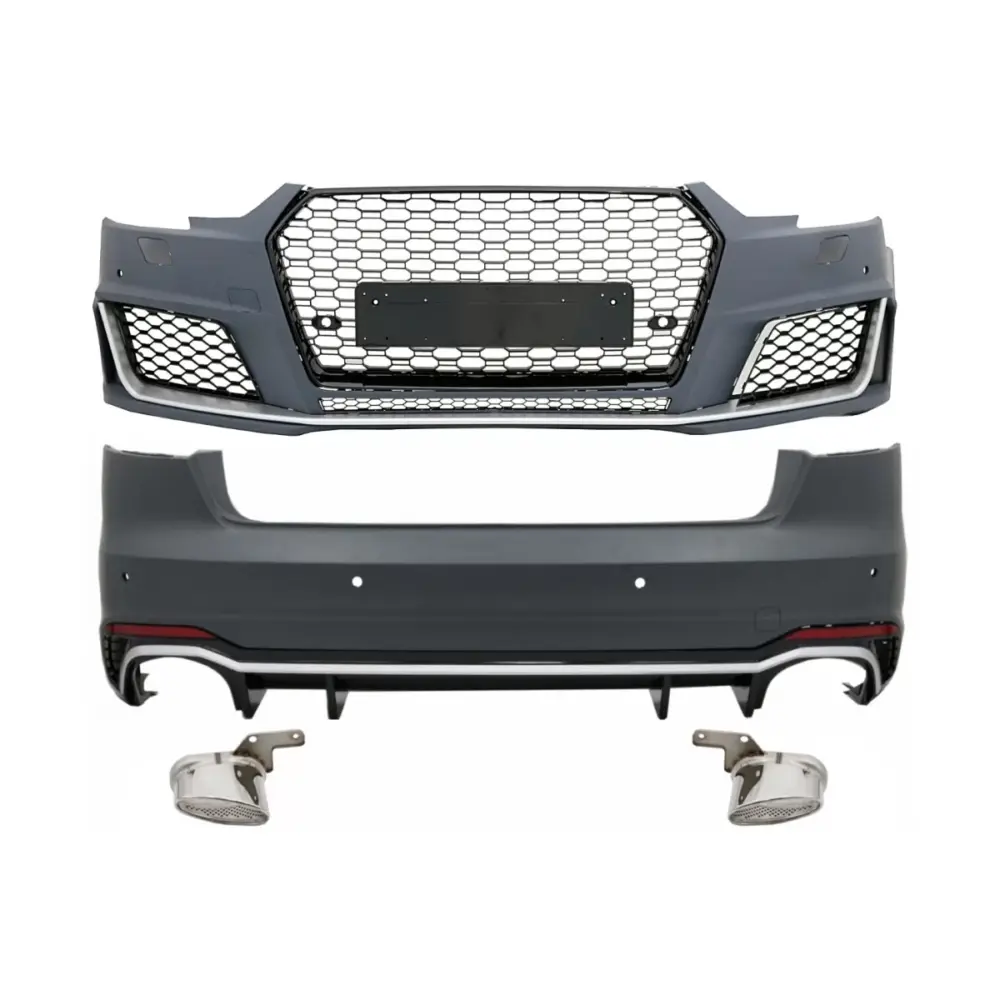 Body Kit Paraurti Posteriore con Diffusore RS4 Audi A4 B9 8W 2016-2018