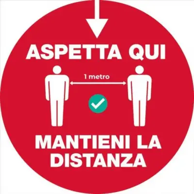 Bolli adesivi segnaletici rossi diametro 40 cm