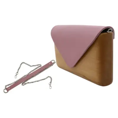 Borsa a Tracolla Lemnia Nude Pink Universale Handmade
