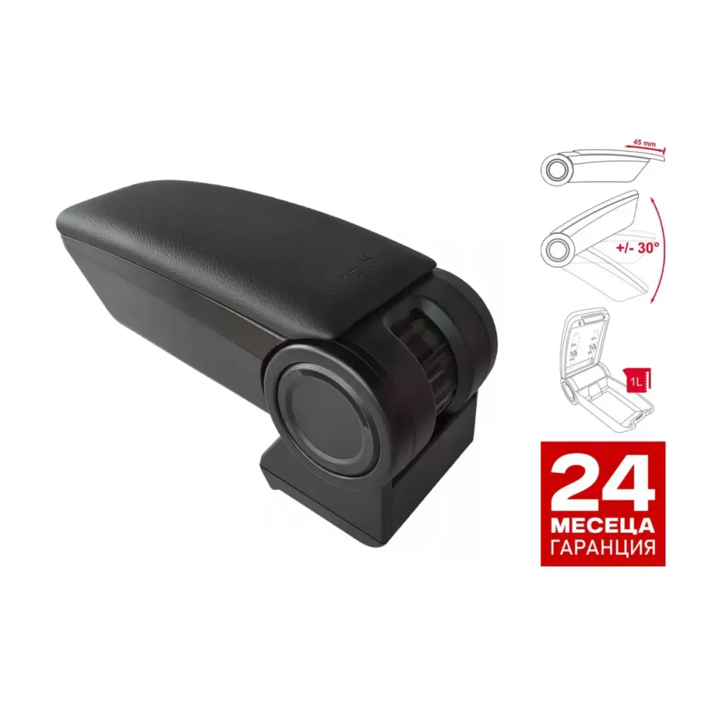 Bracciolo Armster 3 Ecopelle Nero per Citroën C3 2009-2016