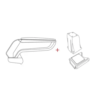 Bracciolo Armster S Ecopelle Nero per Opel Meriva 2010-2017 Senza Guida