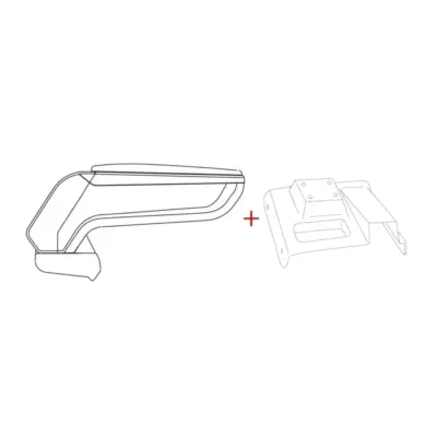 Bracciolo Armster S in Ecopelle Nera per Volkswagen Caddy 2004-2020