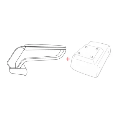Bracciolo Armster S in Ecopelle Nero per Opel Astra H 2004-2013