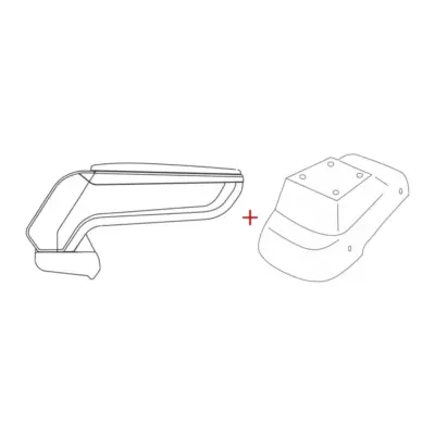 Bracciolo Centrale Armster S Ecopelle Nera per Opel Corsa D 2006-2014