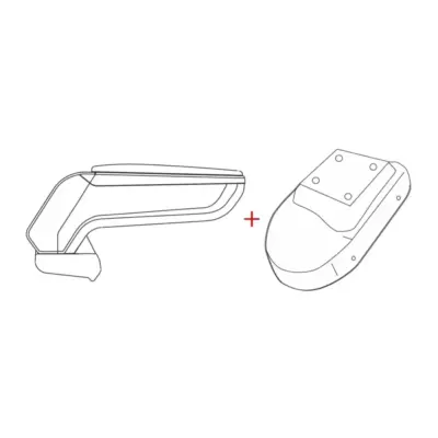Bracciolo Centrale con Ecopelle Nera per Opel Corsa e 2014-2019