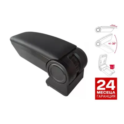 Bracciolo Centrale con Ecopelle Nera Usb Aux per Ford Focus 2011-2014