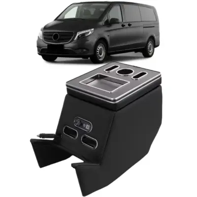 Bracciolo Consolle Centrale Nero per Mercedes Classe V W447
