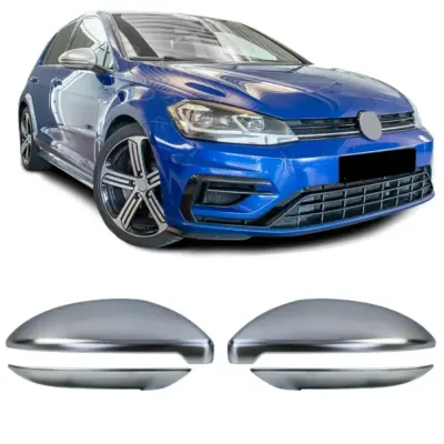 Calotte Specchietti Alluminio Opaco 4 Pezzi per Volkswagen Golf 7 2012-2021