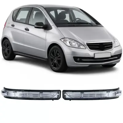 Calotte Specchietti con Indicatori Bianchi Dx e Sx per Mercedes Classe A W169
