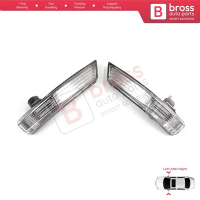 Calotte Specchietti con Lente Indicatori Bianchi Sinistra Destra per Ford Focus