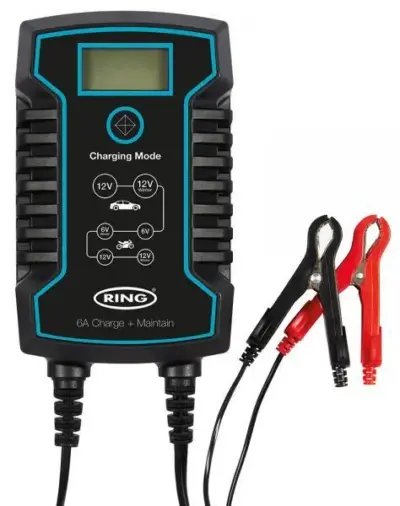 Caricabatteria automatico mantenitore carica batterie moto auto 6-12V 6A