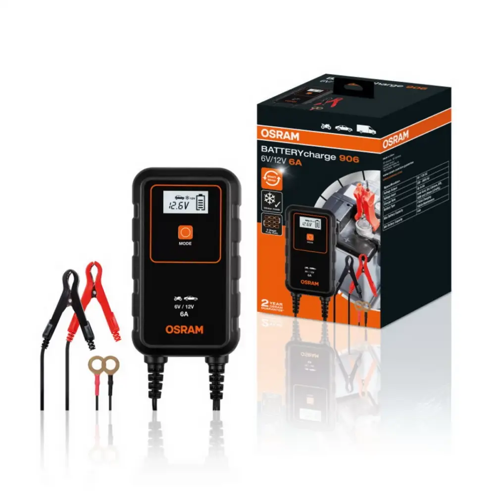 Caricabatteria Osram 906 per Auto con Sistema Start Stop