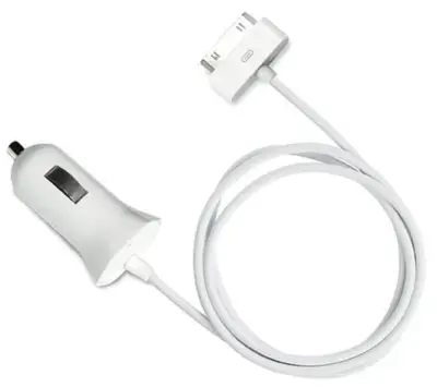 Caricabatterie auto connettore 30 pin bianco accessorio ricarica veicolo