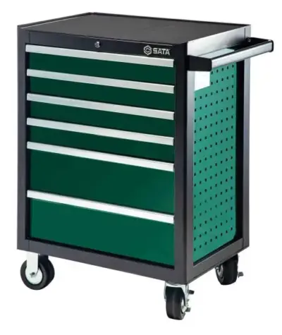 Carrello porta attrezzi mobile con 6 cassetti in metallo robusto