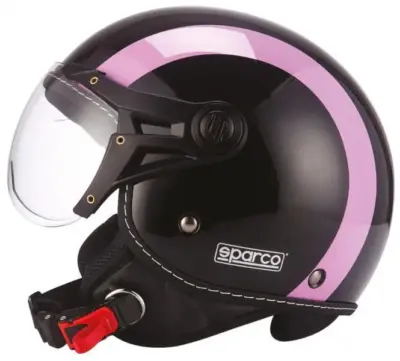 Casco integrale moto nero viola taglia XL protettivo sicurezza motociclista